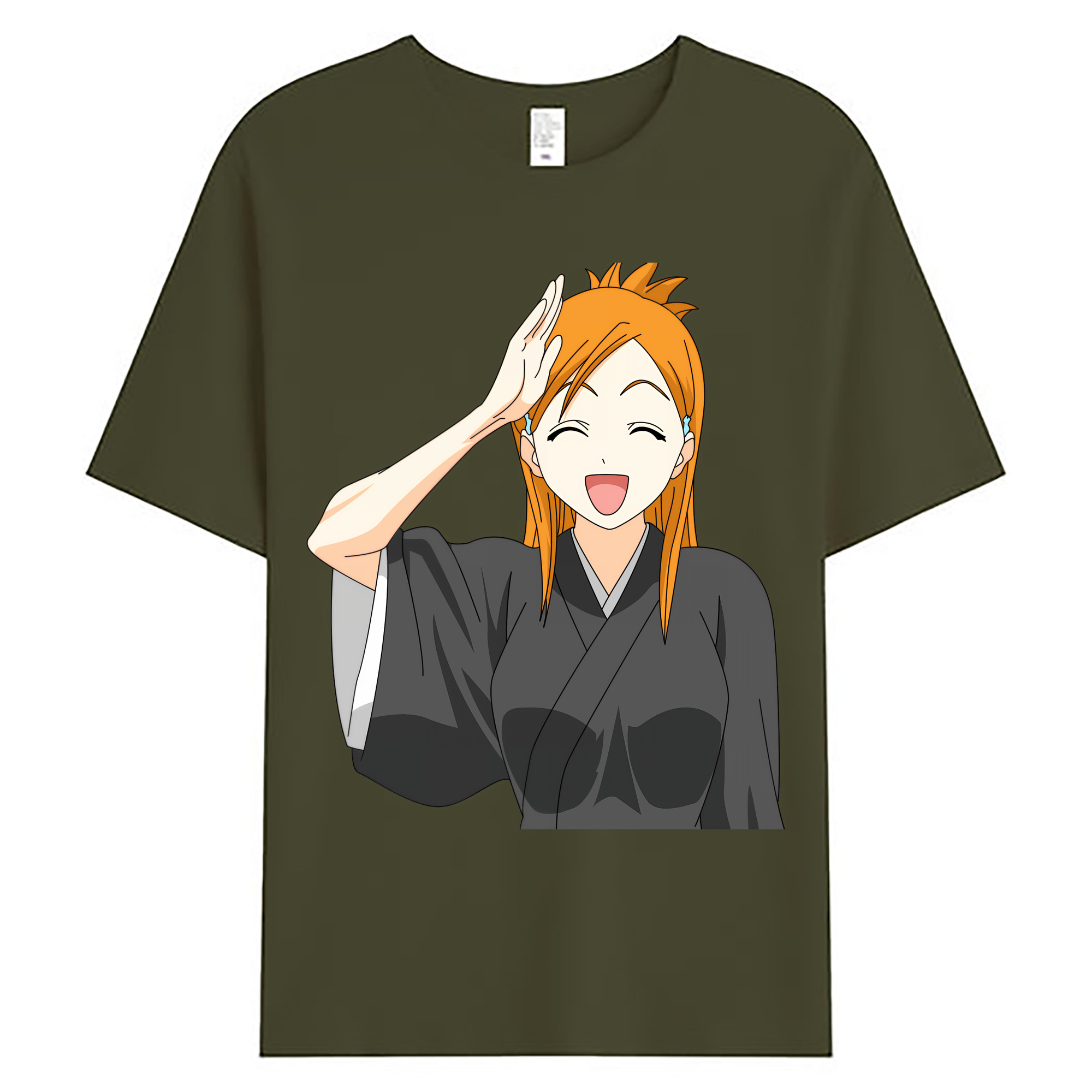（画像用） ブリーチ 井上織姫（いのうえおりひめ） BLEACH Inoue Orihime 綿100％ メンズ半袖Tシャツ｜肌触りやわらか＆通気性